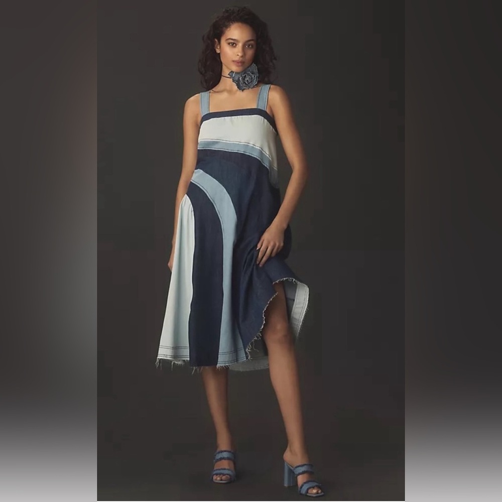Anthropologie Pilcro Denim midi dress